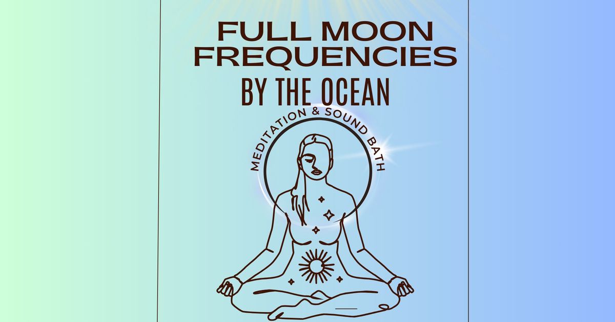 Experience the serene ambiance of full moon meditation and sound bath by the picturesque Ormond Beach.