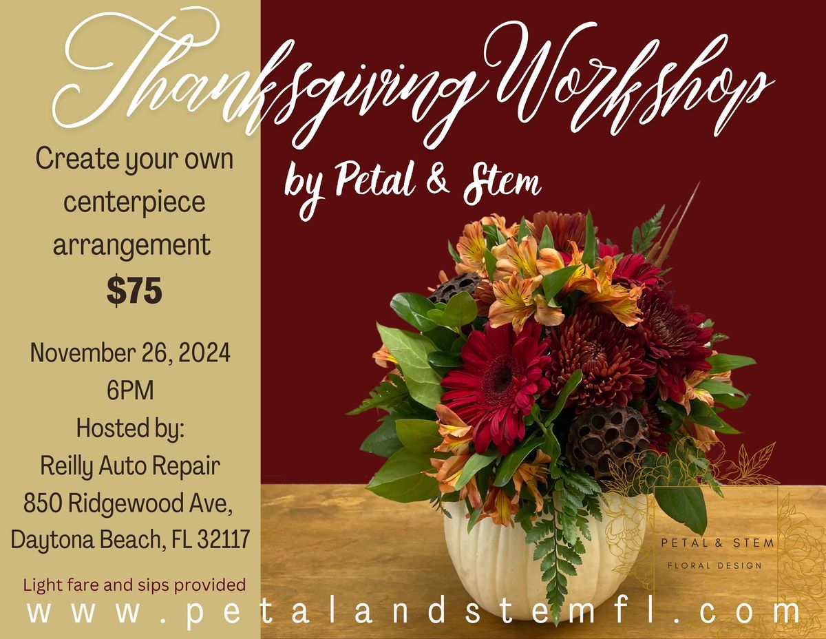 Celebrate Thanksgiving with a DIY Floral Arrangement Workshop in Florida