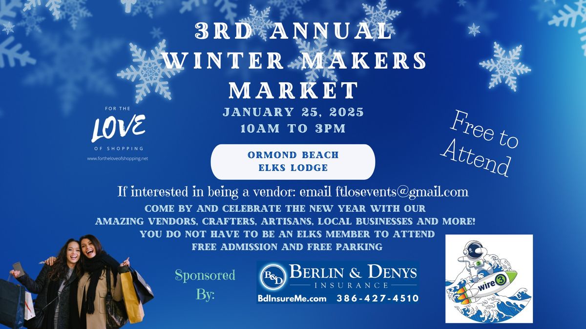 Explore Handmade Goods at Ormond Beach's 3rd Annual Winter Makers Market